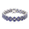 Image 1 : 14KT White Gold 20.79 ctw Sapphire and Diamond Bracelet