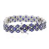 Image 2 : 14KT White Gold 20.79 ctw Sapphire and Diamond Bracelet
