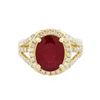 Image 1 : 14KT Yellow Gold 5.07 ctw Ruby and Diamond Ring