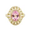 Image 1 : 14KT Yellow Gold 2.81 ctw Kunzite and Diamond Ring