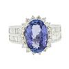 Image 1 : 14KT White Gold 3.52 ctw Tanzanite and Diamond Ring