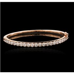 14KT Rose Gold 2.88 ctw Diamond Bangle Bracelet