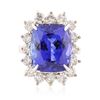 Image 1 : 14KT White Gold 16.04 ctw Tanzanite and Diamond Ring
