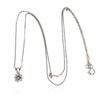 Image 1 : 14KT White Gold 0.53 ctw Diamond Pendant With Chain