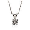 Image 2 : 14KT White Gold 0.53 ctw Diamond Pendant With Chain