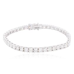 18KT White Gold 11.66 ctw Diamond Tennis Bracelet