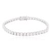 Image 1 : 18KT White Gold 11.66 ctw Diamond Tennis Bracelet