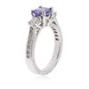 Image 3 : 14KT White Gold 1.49 ctw Tanzanite and Diamond Ring