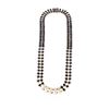 Image 1 : 14KT Yellow Gold 78.00 ctw Sapphire and Diamond Necklace