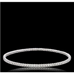 14KT White Gold 2.75 ctw Diamond Bangle Bracelet