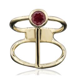 14KT Yellow Gold 0.55 ctw Ruby Ring