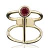 Image 1 : 14KT Yellow Gold 0.55 ctw Ruby Ring