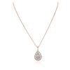 Image 1 : 14KT Rose Gold 2.77 ctw Aquamarine and Diamond Pendant with Chain