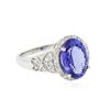 Image 2 : 14KT White Gold 3.62 ctw Tanzanite and Diamond Ring