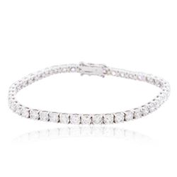 18KT White Gold 9.04 ctw Diamond Tennis Bracelet