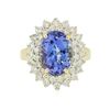 Image 1 : 14KT Yellow Gold 4.07 ctw Tanzanite and Diamond Ring