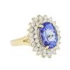 Image 2 : 14KT Yellow Gold 4.07 ctw Tanzanite and Diamond Ring