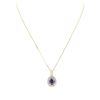 Image 1 : 14KT Yellow Gold 4.20 ctw Tanzanite and Diamond Pendant With Chain