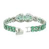 Image 3 : 14KT White Gold 22.00 ctw Emerald and Diamond Bracelet