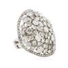 Image 2 : 14KT White Gold 6.74 ctw Diamond Ring