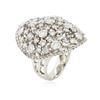 Image 3 : 14KT White Gold 6.74 ctw Diamond Ring