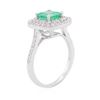 Image 3 : 14KT White Gold 1.28 ctw Emerald and Diamond Ring