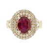 Image 1 : 14KT Yellow Gold 3.06 ctw Ruby and Diamond Ring