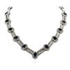 Image 2 : 14KT White Gold 15.64 ctw Sapphire and Diamond Necklace