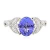 Image 1 : 14KT White Gold 1.92 ctw Tanzanite and Diamond Ring