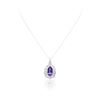 Image 1 : 14KT White Gold 8.01 ctw Tanzanite and Diamond Pendant With Chain