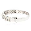 Image 2 : 14KT White Gold 3.62 ctw Diamond Bangle Bracelet