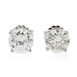 14KT White Gold 1.98 ctw Diamond Stud Earrings