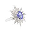 Image 2 : 14KT White Gold 2.01 ctw Tanzanite and Diamond Ring