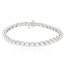 14KT White Gold 5.18 ctw Diamond Tennis Bracelet