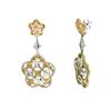 Image 2 : 14KT Yellow Gold 0.75 ctw Diamond Dangle Earrings