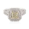 Image 1 : 14KT White Gold 1.81 ctw Diamond Ring