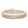 Image 1 : 14KT Three-Tone Gold 6.54 ctw Diamond Bracelet