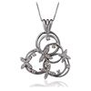 Image 1 : 14KT White Gold 0.60 ctw Diamond Pendant With Chain