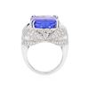 Image 3 : 18KT White Gold GIA Certified 15.08 ctw Tanzanite and Diamond Ring
