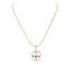 Image 1 : 14KT Yellow Gold GIA Certified 59.31 ctw Kunzite and Diamond Pendant With Chain