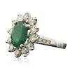 Image 2 : 14KT White Gold 2.49 ctw Emerald and Diamond Ring