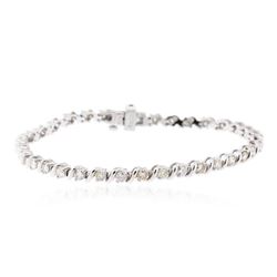 14KT White Gold 2.67 ctw Diamond Tennis Bracelet