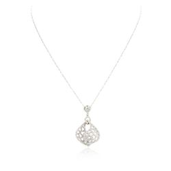 14KT White Gold 1.12 ctw Diamond Necklace