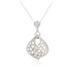 Image 2 : 14KT White Gold 1.12 ctw Diamond Necklace