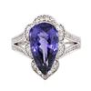Image 1 : 14KT White Gold 5.64 ctw Tanzanite and Diamond Ring