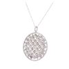 Image 3 : 14KT White Gold 1.40 ctw Diamond Pendant With Chain