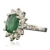 Image 2 : 14KT White Gold 2.80 ctw Emerald and Diamond Ring