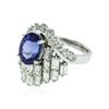 Image 2 : 14KT White Gold 4.00 ctw Tanzanite and Diamond Ring