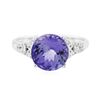 Image 1 : 14KT White Gold 3.45 ctw Tanzanite and Diamond Ring