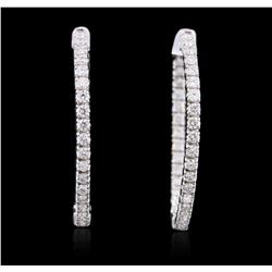 14KT White Gold 1.76 ctw Diamond Earrings